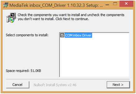 Setup InstallMTKUSBCOMPortDriver.exe